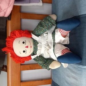 Vintage handmade 2ft tall Raggedy Ann doll